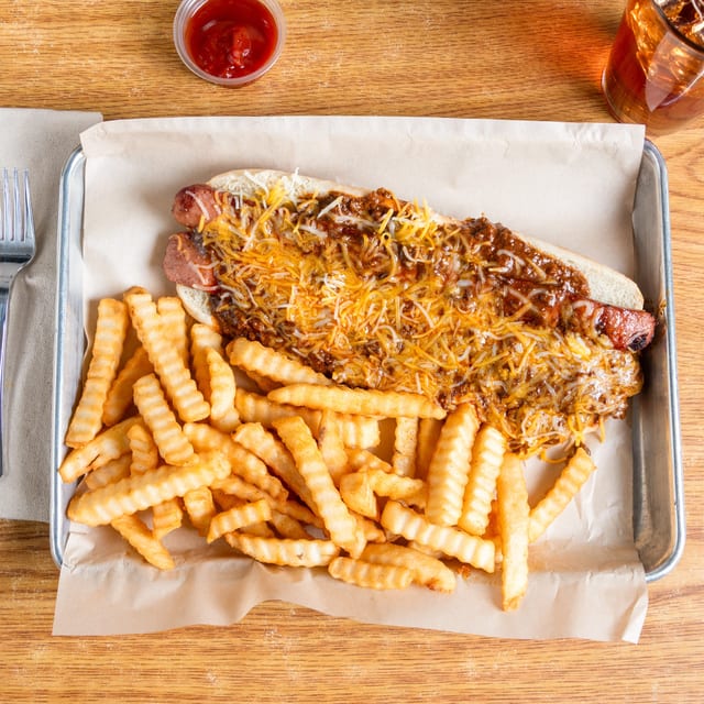 Chili Cheese Dog.