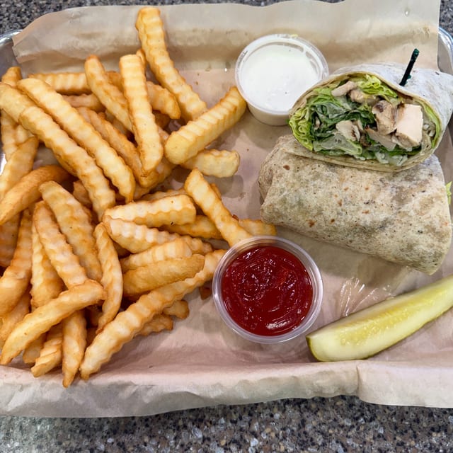 Grilled Chicken Caesar Wrap.